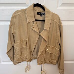 J. Crew Women's Tan Cropped Utility Bomber Jacket XS sold out
